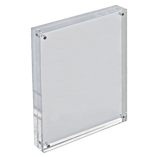 AZAR DISPLAYS 104436  Acrylic Vertical/Horizontal Block Frame, 8 1/2in x 11in, Clear