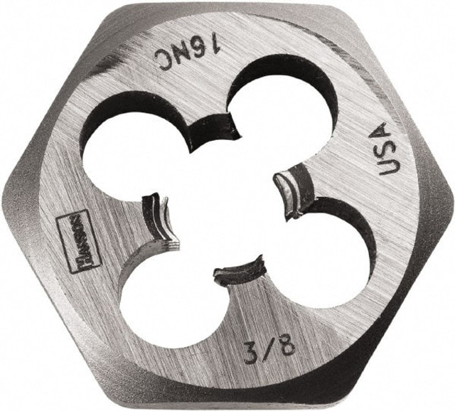 Irwin 9439 Hex Rethreading Die: 7/16-14, Right Hand, 1" Hex, Carbon Steel