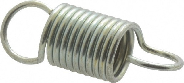 Gardner Spring 37069G Extension Spring: 1/2" OD, 13.2 lb Max Load, 2.14" Extended Length, 0.055" Wire Dia