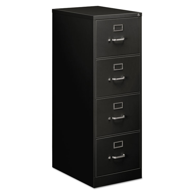 ALERA HVF1952BL Economy Vertical File, 4 Legal-Size File Drawers, Black, 18" x 25" x 52"