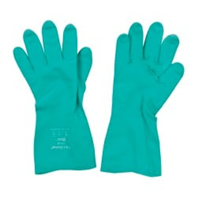 SHOWA 730-09 Chemical Resistant Gloves: Large, 15 mil Thick, Nitrile, Unsupported