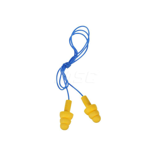 3M 7000002320 Earplug: 25dB, Plastic, Flanged, Push-In Stem, Corded