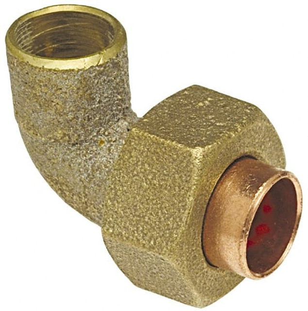 NIBCO B074650 Cast Copper Pipe 90 ° Union Elbow: 1" Fitting, C x C, Pressure Fitting