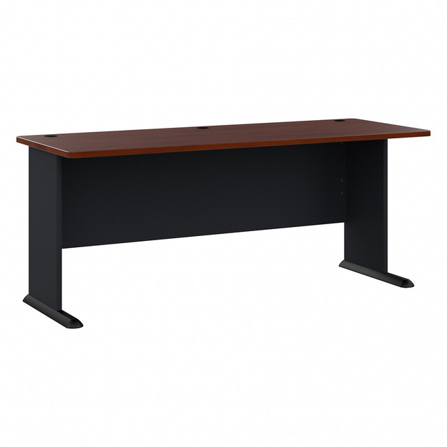 Bush Business Furniture WC94472 Office Advantage 72inW Computer Desk, Hansen Cherry/Galaxy, Standard Delivery Bush Business Furniture WC94472 Office Advantage 72inW Computer Desk, Hansen Cherry/Galaxy, Standard Delivery