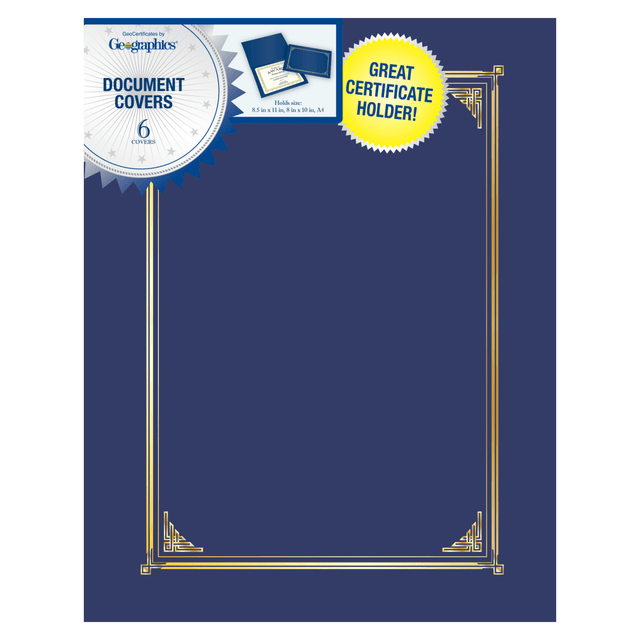 Display your awards and documents in style with this document frame. Substantial kraft paper and foil accents create an elegant look that accentuates accomplishments.  Heavy kraft paper creates a professional look and feel.  Great for awards, diplomas and other documents measuring up to 9in x 11in.  Foil accents add a stylish touch.  Contains Recycled Content - See Specs for Details.