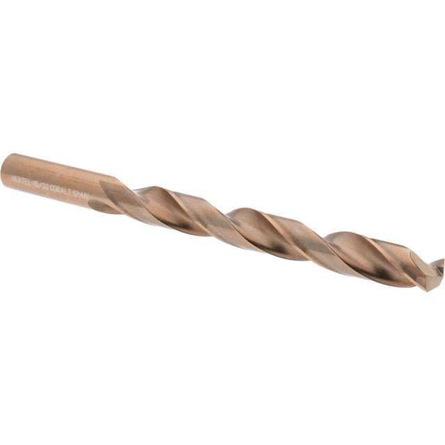 Hertel 42025 Jobber Length Drill Bit: 15/32" Dia, 135 °, Cobalt