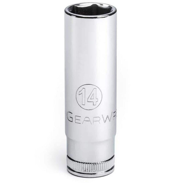 GEARWRENCH 80396 Deep Hand Socket: 3/8" Drive, 14 mm Socket, 6-Point