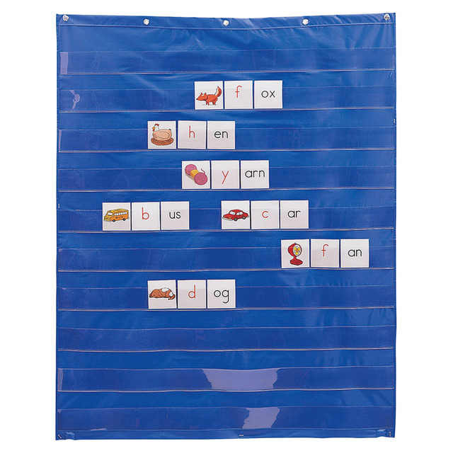 LEARNING RESOURCES, INC. Learning Resources LER2206  Standard Pocket Chart, 33 1/2in x 42in, Blue, Ages 3 to 10