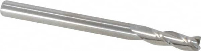 M.A. Ford. 11612500 Square End Mill: 1/8'' Dia, 3/8'' LOC, 1/8'' Shank Dia, 1-1/2'' OAL, 3 Flutes, Solid Carbide