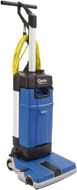 Clarke 107408160 Floor Scrubber: Electric, 12" Cleaning Width, 0.94 hp, 2,100 RPM