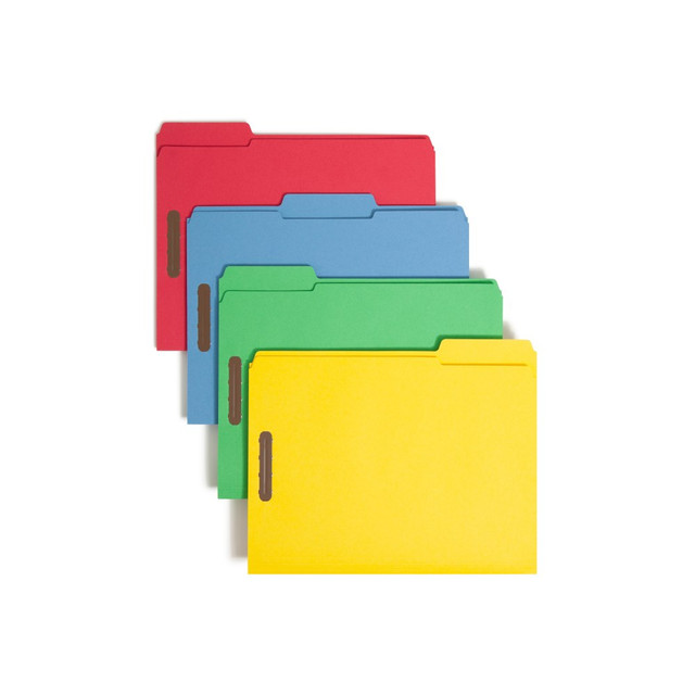 SMEAD MFG CO 2K2-153LASMT-1&3 Smead Color Reinforced Tab Fastener Folders, Letter Size, Assorted Colors, Pack Of 50 SMEAD MFG CO 2K2-153LASMT-1&3 Smead Color Reinforced Tab Fastener Folders, Letter Size, Assorted Colors, Pack Of 50