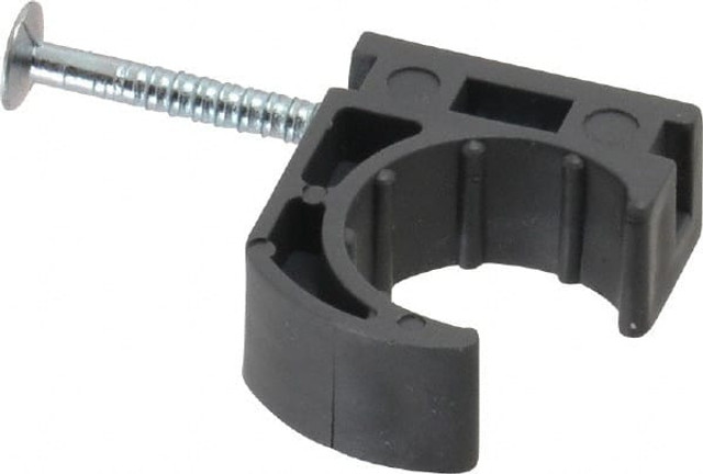 Oatey 33900 Ribbed Pipe Clamp: 1/2" Pipe, Polyethylene, Gray