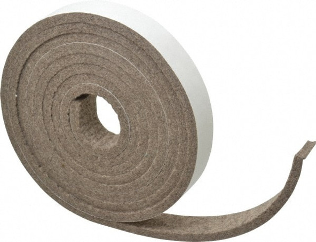 MSC 1/4X1X10'ADHF3 1/4 Inch Thick x 1 Inch Wide x 10 Ft. Long, Felt Stripping