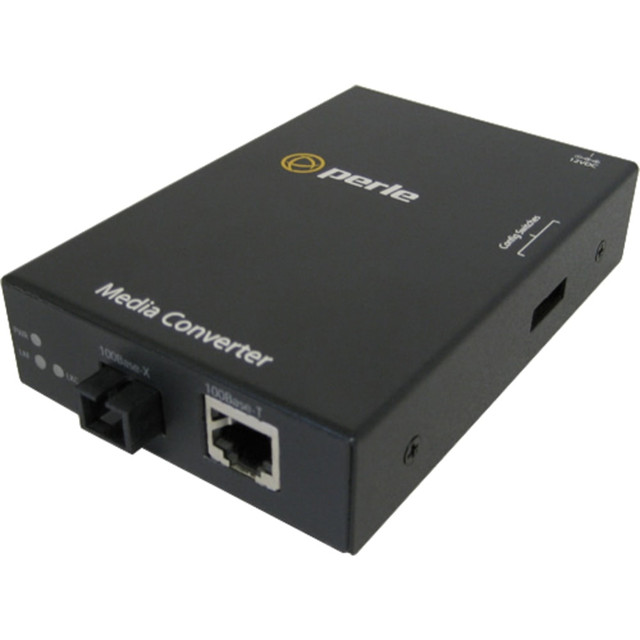 PERLE SYSTEMS 05090060 Perle S-110-S1SC20U-XT Media Converter - 1 x Network (RJ-45) - 1 x SC Ports - Single-mode - 10/100Base-TX, 100Base-BX - 12.43 Mile - Desktop, Rail-mountable, Rack-mountable, Wall Mountable