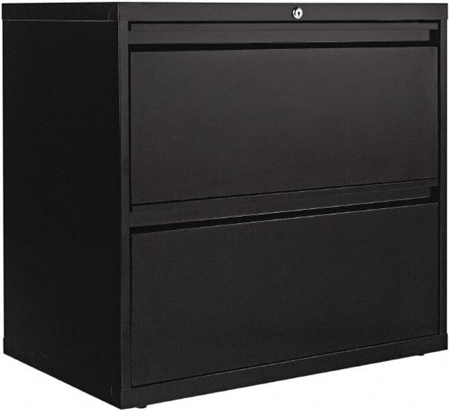 ALERA ALEHLF3029BL Horizontal & Vertical File Cabinet: 2 Drawers, Steel, Black