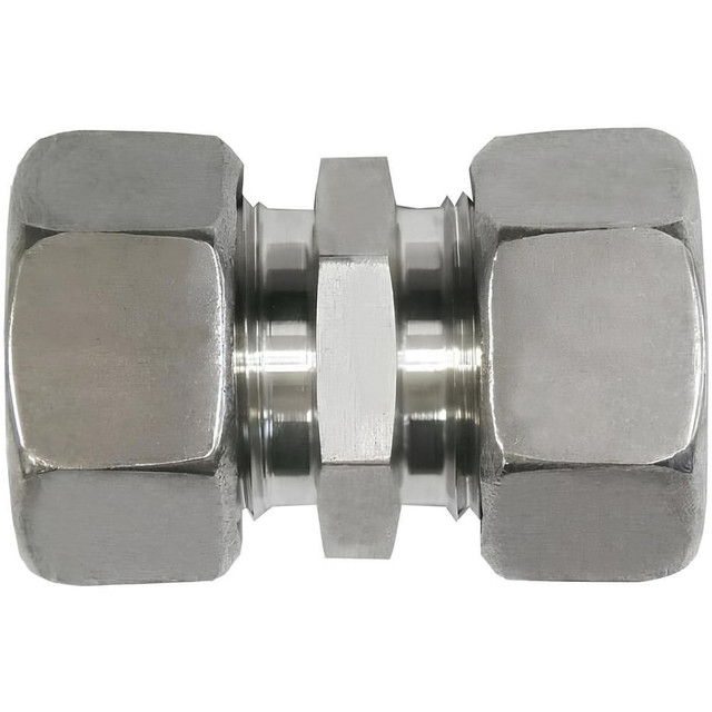 Brennan D2403-S14-S14-S Metal Compression Tube Fittings; Fitting Type: Straight ; Material: Stainless Steel ; End Connections: Tube OD ; Thread Size (mm): M22x1.5 ; Tube Inside Diameter: 14.000 ; Tube Outside Diameter (mm): 14