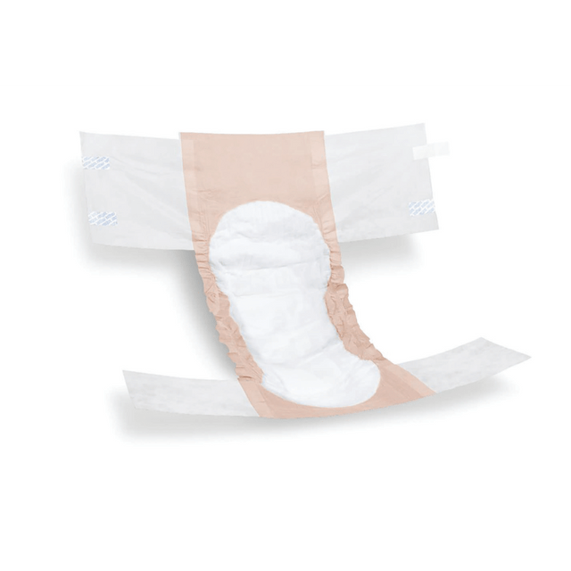 MEDLINE INDUSTRIES, INC. FITEXTRASMZ FitRight Extra Disposable Briefs, Small, Peach/White, Bag Of 20 Briefs