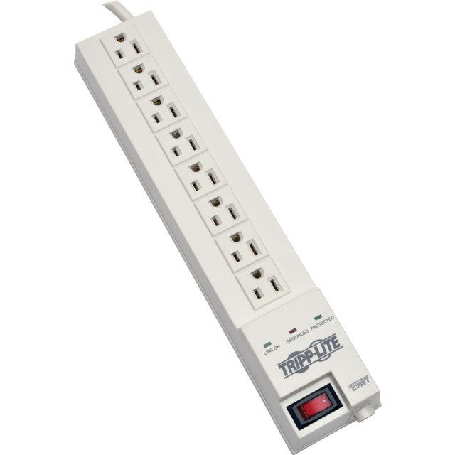 TRIPP LITE SUPER 8 (SK6-6)  by Eaton Protect It! 8-Outlet Home Computer Surge Protector, 8 ft. (2.43 m) Cord, 1080 Joules, Space-Saving Plug - Receptacles: 8 x NEMA 5-15R - 1080J