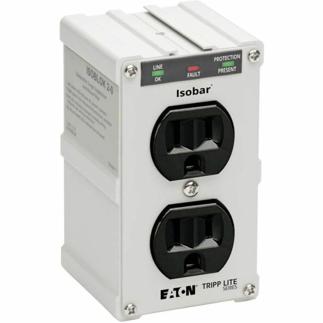TRIPP LITE ISOBLOK2-0 Eaton Tripp Lite Series Isobar Surge Protector Wallmount Direct Plug In 2 Outlet 1410 J - Surge protector - AC 120 V - 1800 Watt - output connectors: 2 - Canada, United States - gray TRIPP LITE ISOBLOK2-0 Eaton Tripp Lite Series Isobar Surge Protector Wallmount Direct Plug In 2 Outlet 1410 J - Surge protector - AC 120 V - 1800 Watt - output connectors: 2 - Canada, United States - gray