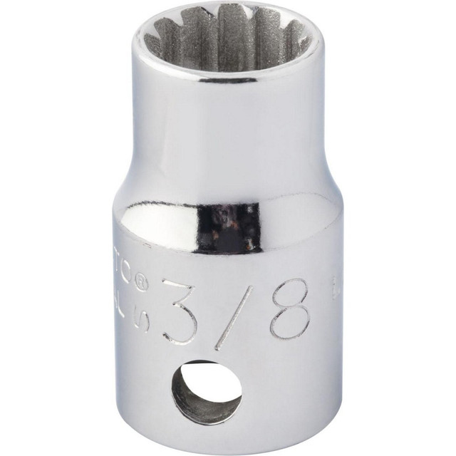 Proto J5212SPL Spline Socket: 3/8" Drive, #12 Spline, 3/8" Hex