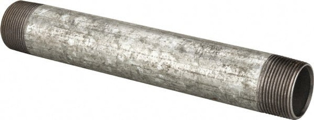 B&K Mueller 566-100HN Galvanized Pipe Nipple: 1-1/4", 10" Long, Schedule 40, Steel