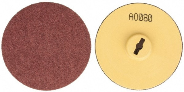 Klingspor QD080AO300 Quick-Change Disc: Twist, 3" Disc Dia, 80 Grit, Aluminum Oxide, Coated