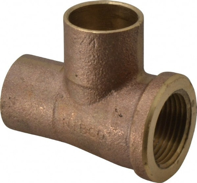 NIBCO B159850 Cast Copper Pipe Tee: 3/4" Fitting, C x F x C, Pressure Fitting