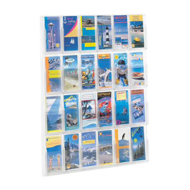SAFCO PRODUCTS CO 5601CL Clear Literature Rack, Pamphlet, 24 Pockets SAFCO PRODUCTS CO 5601CL Clear Literature Rack, Pamphlet, 24 Pockets