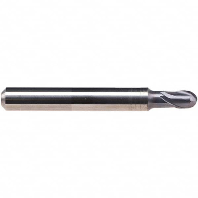 Emuge 1966A.003 Ball End Mill: 2 Flute, Solid Carbide