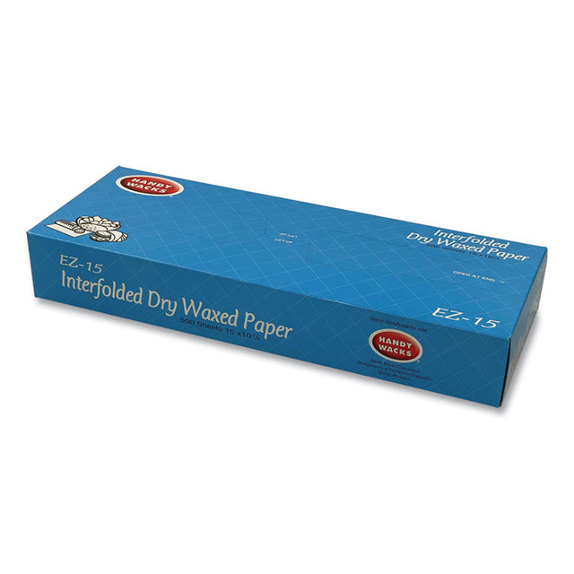 HANDY WACKS CORPORATION Wacks© EZ15 Interfolded Dry Waxed Paper Deli Sheets, 10.75 x 15, 500/Box, 12 Boxes/Carton