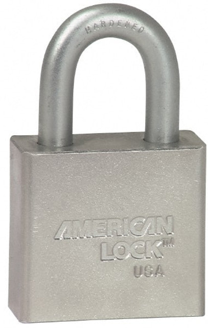 American Lock A7260KA-17412 Padlock: Steel, Keyed Alike, 2" Wide, Chrome-Plated