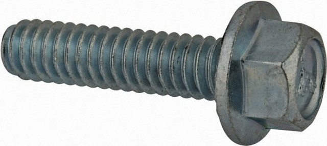 Value Collection 825202MSC Serrated Flange Bolt: 1/4-20 UNC, 1" Length Under Head, Fully Threaded