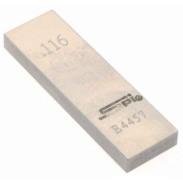 SPI 15-030-0 Rectangle Steel Gage Block: 0.116", Grade AS-1