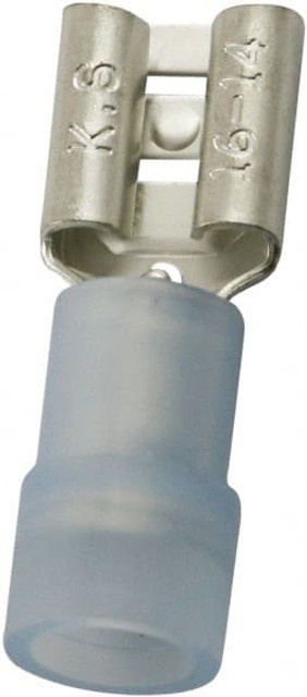 Value Collection FDNYD2-250-50PK Wire Disconnect: Female, Blue, Nylon, 16-14 AWG, 1/4" Tab Width