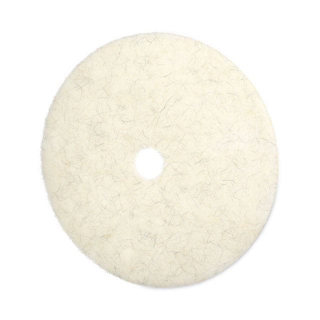 BOARDWALK 4027NAT Natural Burnishing Floor Pads, 27" Diameter, White, 5/Carton