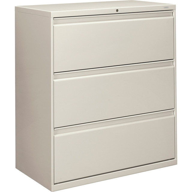 HNI CORPORATION HON 883LQ  800 36inW x 19-1/4inD Lateral 3-Drawer File Cabinet With Lock, Light Gray