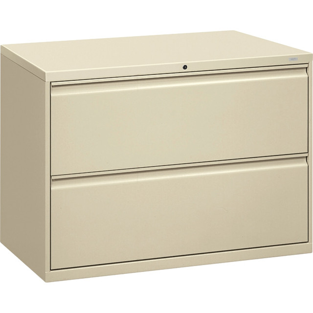 HNI CORPORATION HON 892LL  800 42inW x 19-1/4inD Lateral 2-Drawer File Cabinet With Lock, Putty