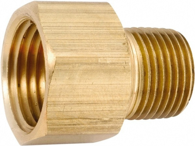 ANDERSON METALS 756120-0602 Industrial Pipe Adapter: 3/8-18 Female Thread, 1/8-27 Male Thread, MNPT x FNPT