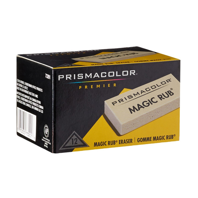 NEWELL BRANDS INC. 73201 Prismacolor Magic Rub Vinyl Erasers, White, Pack Of 12