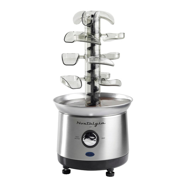 NOSTALGIA PRODUCTS GROUP LLC Nostalgia Electrics NCFF1000SS  NCFF1000SS Stainless Steel Cascading Fondue Fountain, Silver