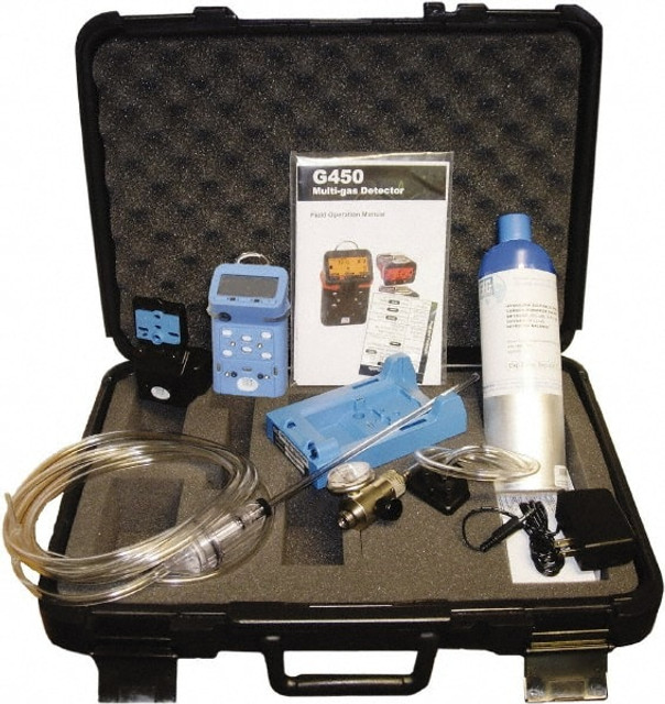 GfG G450-11440K Multi-Gas Detector: Carbon Monoxide, Combustible, Hydrogen Sulfide, Methane & Oxygen, Audible & Visual Signal, LCD