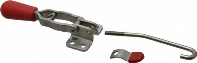 De-Sta-Co 330-SS Pull-Action Latch Clamp: Horizontal, 200 lb, J-Hook, Flanged Base