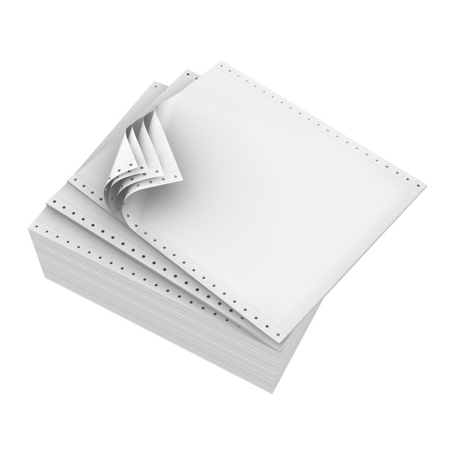 DOMTAR PAPER COMPANY, LLC Domtar 951524  Continuous Form Paper, 4-Part, Carbonless, 9 1/2in x 11in, White, Carton Of 900 Forms
