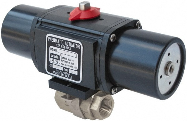 Gemini Valve 84M66N512ASP86 Motorized Automatic Ball Valve: 1/4" Pipe, Stainless Steel