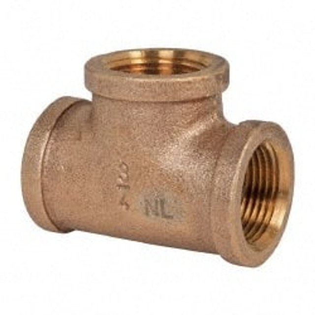 Legend Valve 310-104NL Brass Pipe Tee: 3/4" Fitting, Threaded, FNPT x FNPT, Class 125, Lead Free