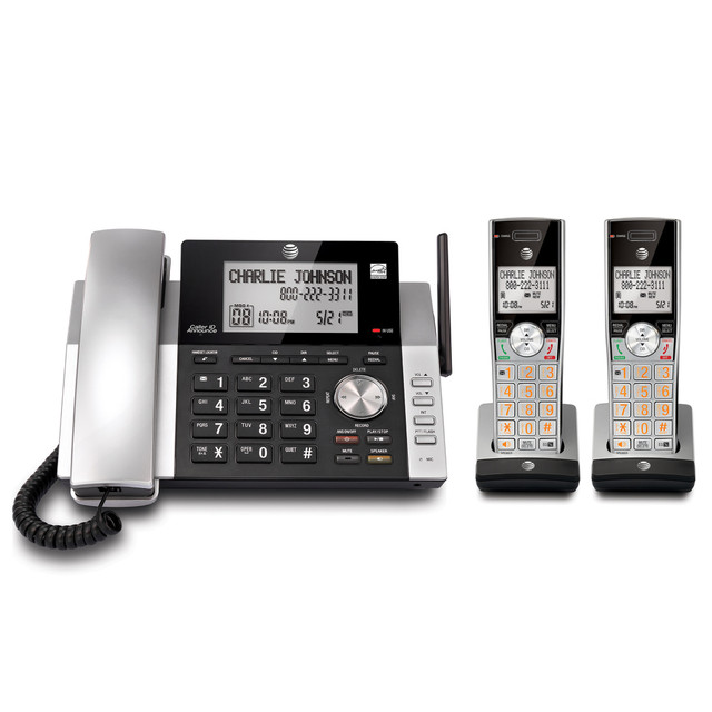 VTECH HOLDINGS LTD AT&amp;T 80-9875-00 AT&T CL84215 2 Handsets DECT 6.0 Expandable Phone System With Digital Answering System