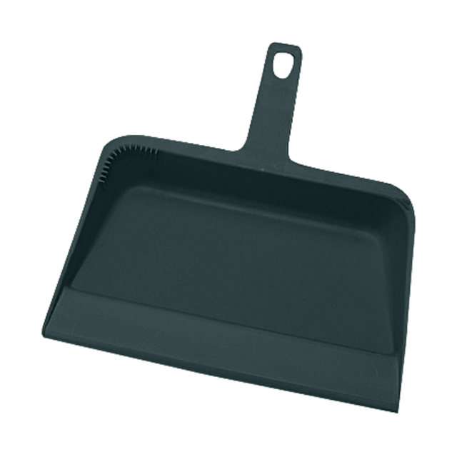 GENUINE JOE 02406  Heavy-duty Plastic Dust Pan, 12in, Black
