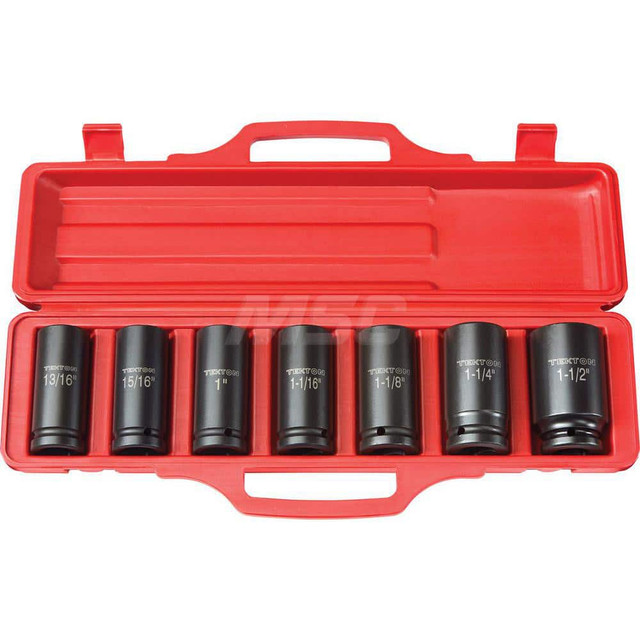 Tekton 4890 Socket Set: 7 Pc, 13/16 to 1-1/2" Socket