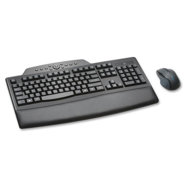 KENSINGTON K72403USA  Pro Fit Comfort Wireless Keyboard & Mouse, Contoured/Curved Full Size Keyboard, Right-Handed Optical Mouse, KMW72403