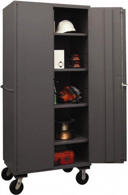 Durham 2501M-BLP-4S-95 Locking Storage Cabinet: 36" Wide, 24" Deep, 80" High